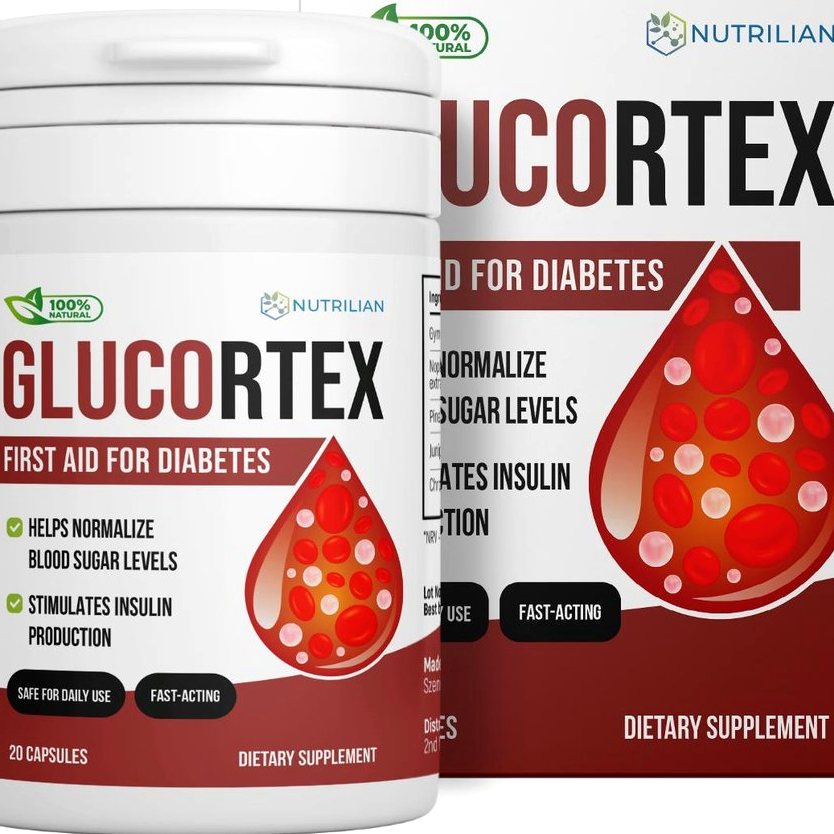 Glucortex – kapsuly v bielej dóze s krabičkou, 20 kusov