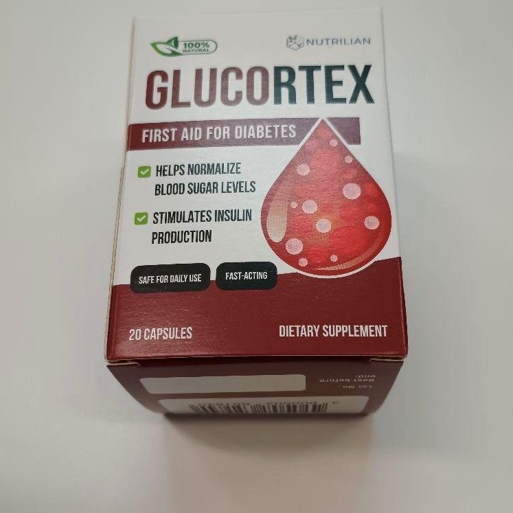 Glucortex – kapsuly v bielej dóze s krabičkou, 20 kusov