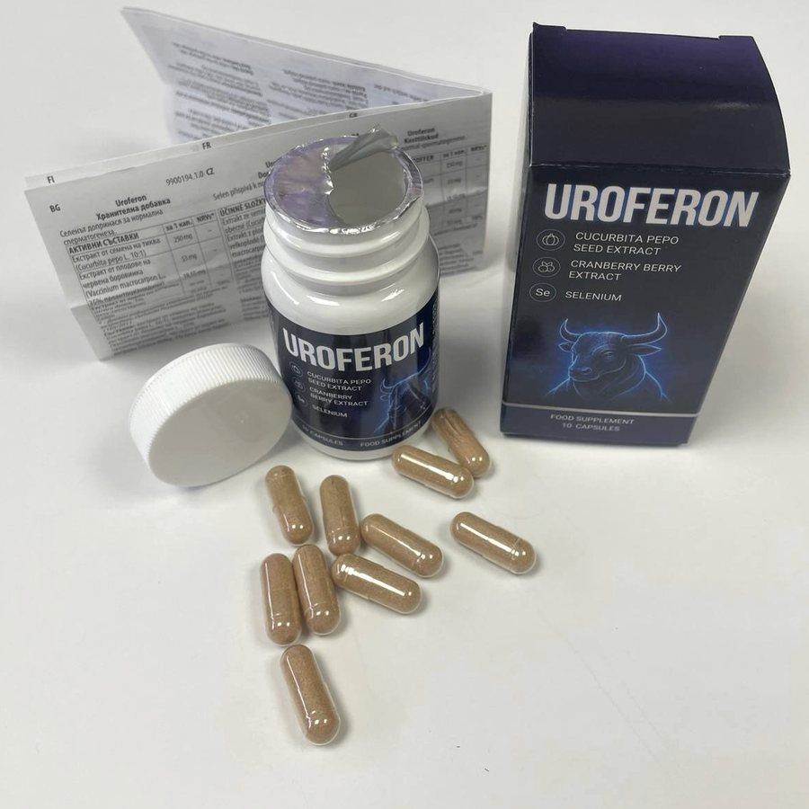 Uroferon – želatínové kapsuly, 10 kusov v balení